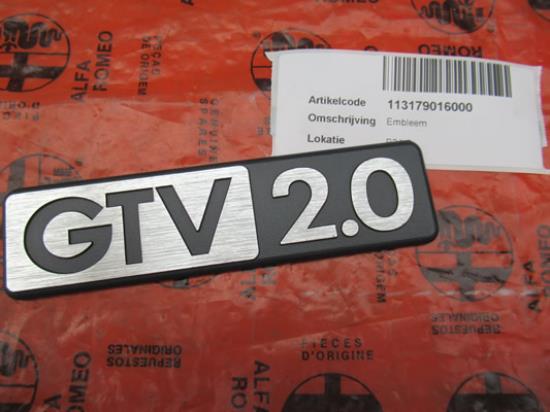 113179016000 Embleem GTV 2.0