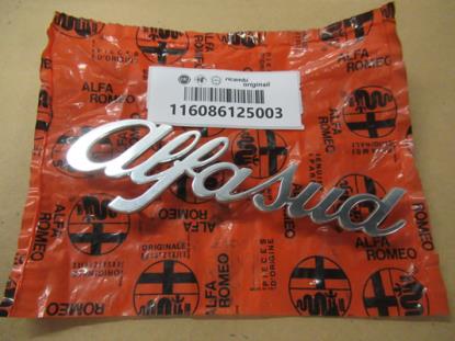 116086125003 Embleem Alfasud metaal/chroom 175mm