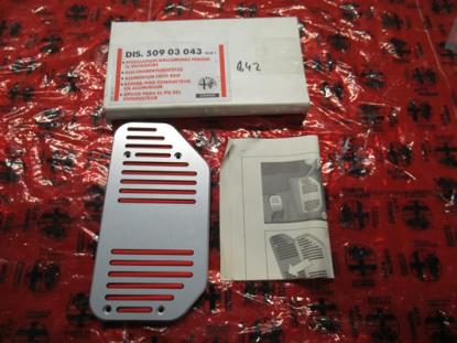 50903043 Voetensteun aluminium met rode inleg