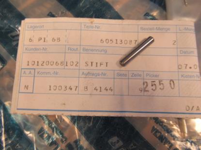 60513087 Stift pen versnellingsbak Alfa Romeo Fiat Lancia