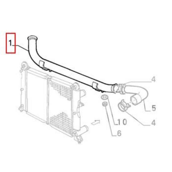 60556688 Koelwaterbuis Alfa Romeo 155 1.7 1.8 2.0 TS