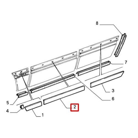 60567826 Stootstrip voordeur rechts