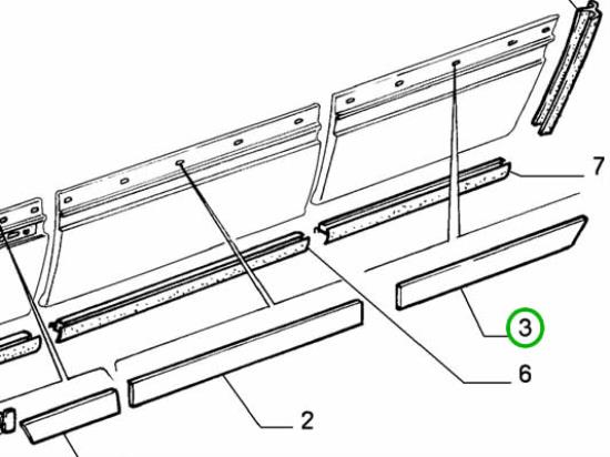 60567829 Stootstrip achterdeur links