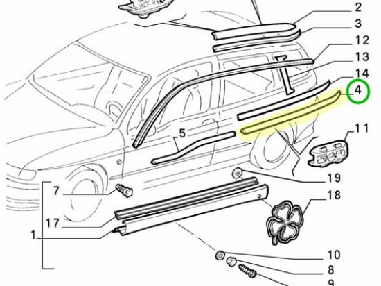 60570376 Sierlijst zijraam rechterzijde
