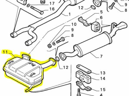 60576567 Uitlaat Alfa Romeo 155