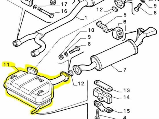 60576567 Uitlaat Alfa Romeo 155