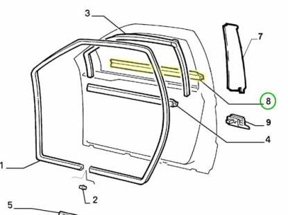 60604684 Raamlijst voordeur rechts