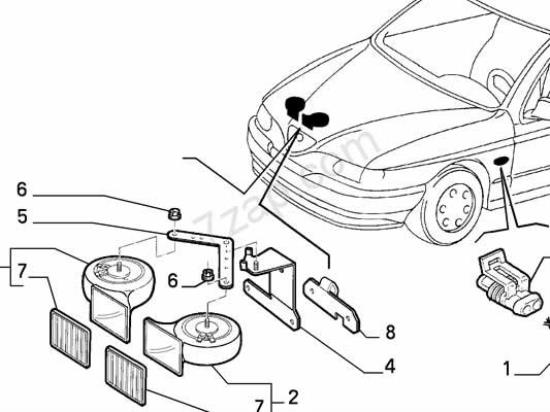 60620589 Beugel claxon houder Alfa Romeo 145 146