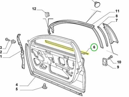 60624305 Raamlijst voordeur links