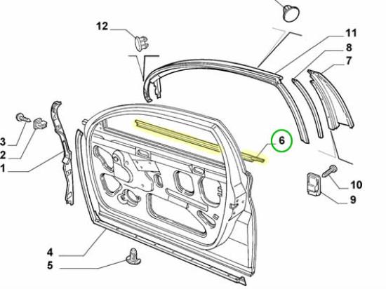 60624305 Raamlijst voordeur links