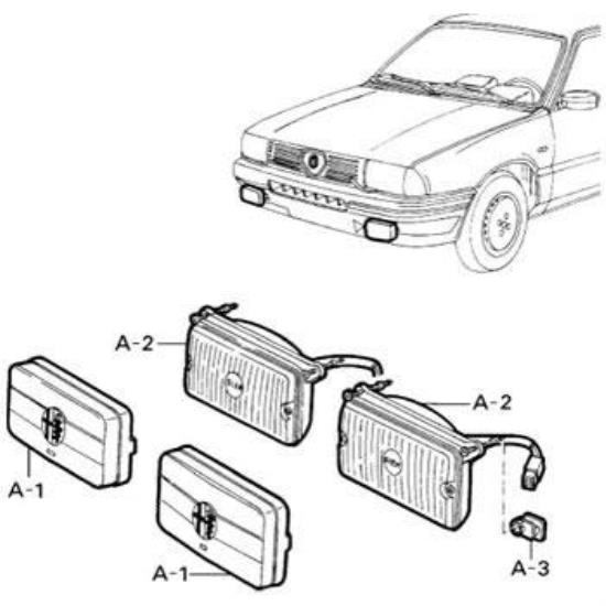 60750842 Mistlamp set geel Alfa Romeo 33 905