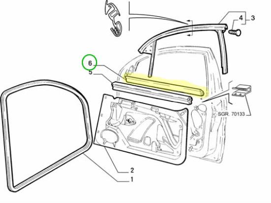 71718646 Raamlijst voordeur rechts