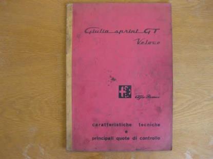 WPH1208 Werkplaatshandboek technische specificatie(s) Giulia Sprint GT Veloce (publicatie 07/1966 Italiaans)