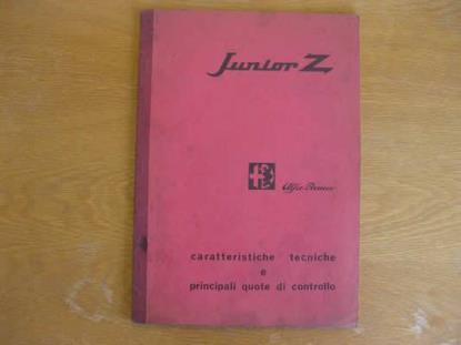 WPH1541 Werkplaatshandboek technische specificatie(s) Junior Z (publicatie 11/1969 Italiaans)