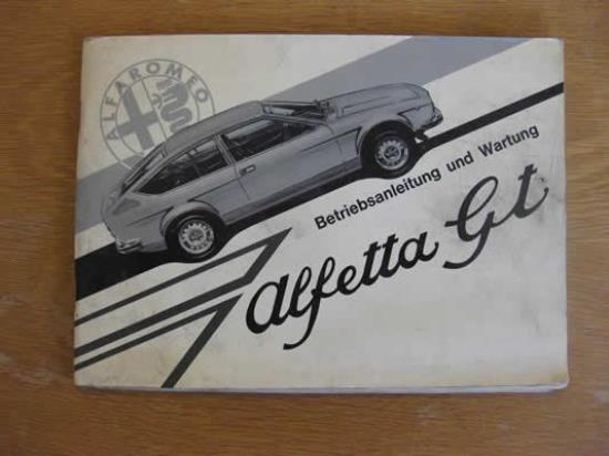WPH9003 Instructieboekje Alfa Romeo GT 116 (Duits)