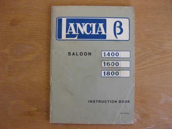 WPH9008 Instructieboekje Lancia Beta saloon 1400 1600 en 1800 (Engels)