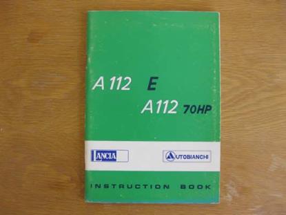 WPH9009 Instructieboekje Lancia Autobianchi A112 E - 70HP (Engels)