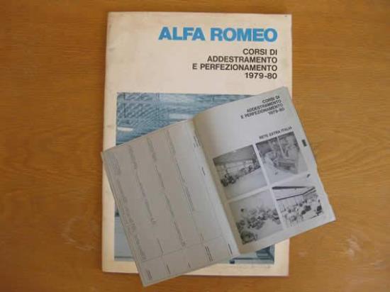 WPH9014 Alfa Romeo dealer boek voor fabrieks cursus. Curiosa voor verzamelaar. (Italiaans)