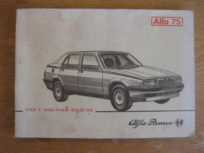 WPH9019 Instructieboekje Alfa Romeo 75 (Italiaans)