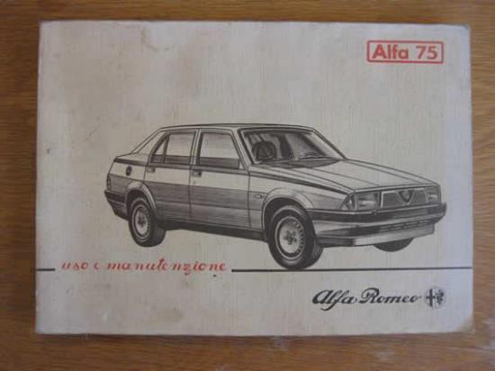 WPH9019 Instructieboekje Alfa Romeo 75 (Italiaans)