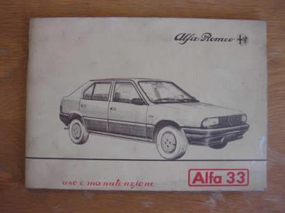 WPH9020 Instructieboekje Alfa Romeo 33 eerste serie (Italiaans)