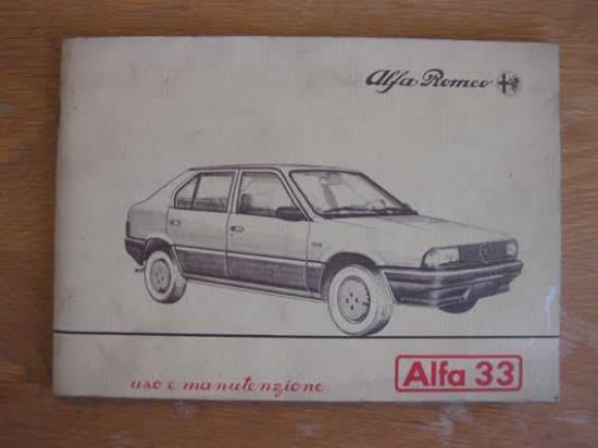 WPH9020 Instructieboekje Alfa Romeo 33 eerste serie (Italiaans)