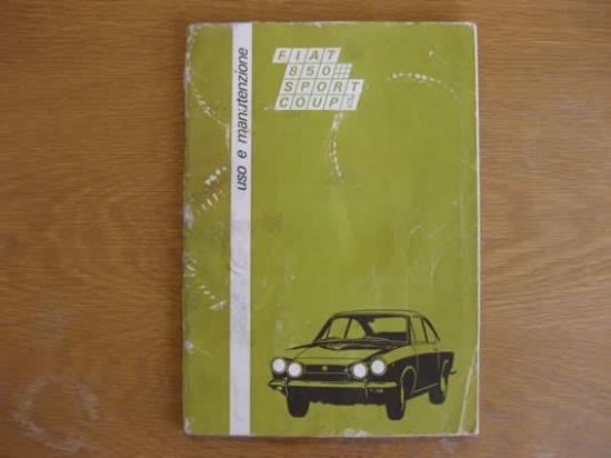 WPH9024 Instructieboekje Fiat 850 sport coupe (Italiaans)