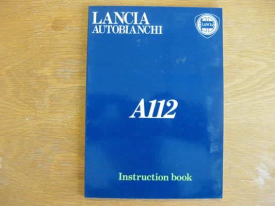 WPH9026 Instructieboekje Lancia Autobianchi A112 (Engels)