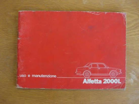 WPH9027 Instructieboekje Alfa Romeo Alfetta 2000L (Italiaans)