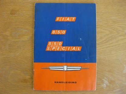 WPH9030 Instructieboekje Fiat 850 Speciaal (Nederlands)