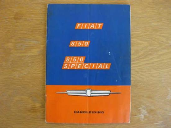 WPH9030 Instructieboekje Fiat 850 Speciaal (Nederlands)