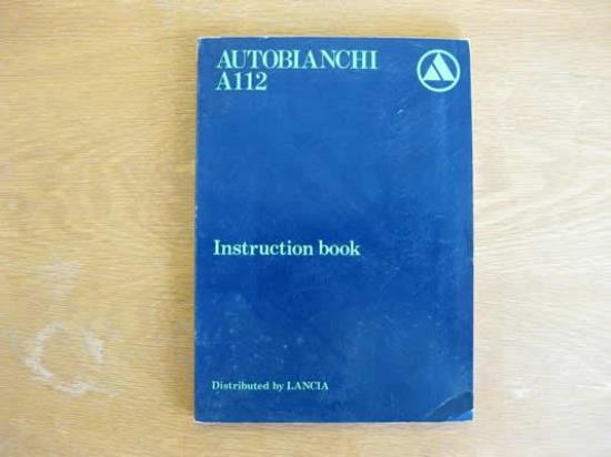 WPH9031 Instructieboekje Lancia Autobianchi A112 (Engels)