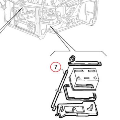 60516394 Stang accubak voor bevestiging accu