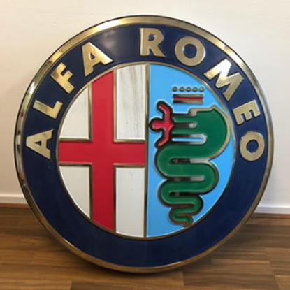 LB002 Lichtbak reclamebord Alfa Romeo diameter 85cm vanaf 1972