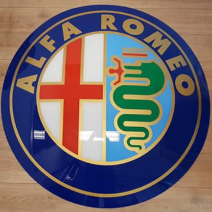LB004 Originele reclamebord 130 cm Alfa Romeo vanaf 1972