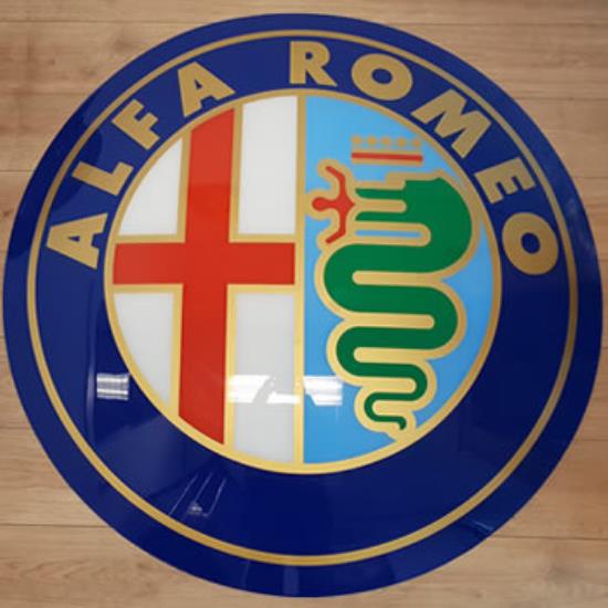 LB004 Originele reclamebord 130 cm Alfa Romeo vanaf 1972