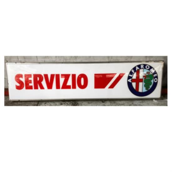 LB007 Originele Alfa Romeo Servizio logo lichtbak (nieuw)