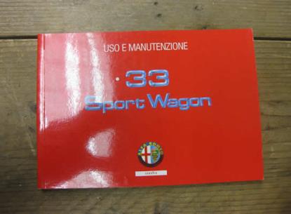 60490418 Instructieboekje italiaans Alfa Romeo 33 Sportwagon