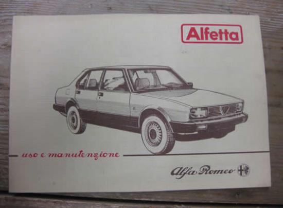 WPH9042 Instructieboekje italiaans Alfa Romeo Alfetta