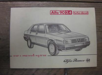 WPH9043 Instructieboekje italiaans Alfa Romeo 90 2.4 TD