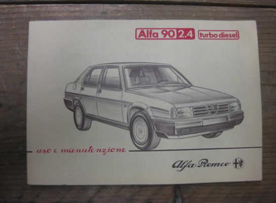 WPH9043 Instructieboekje italiaans Alfa Romeo 90 2.4 TD