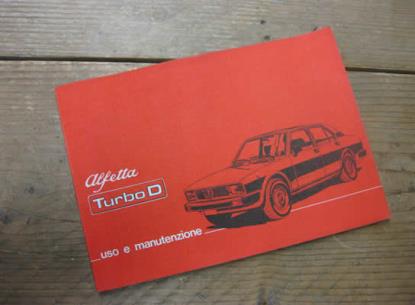 WPH9045 Instructieboekje Alfa Romeo Alfetta Turbo D