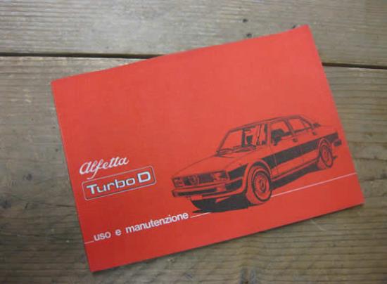 WPH9045 Instructieboekje Alfa Romeo Alfetta Turbo D