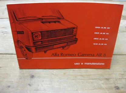 WPH9046 Instructieboekje Alfa Romeo Gamma AR8 uso e manutenzione