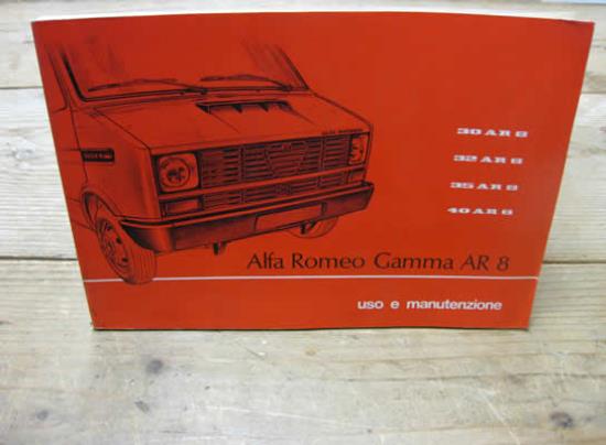 WPH9046 Instructieboekje Alfa Romeo Gamma AR8 uso e manutenzione