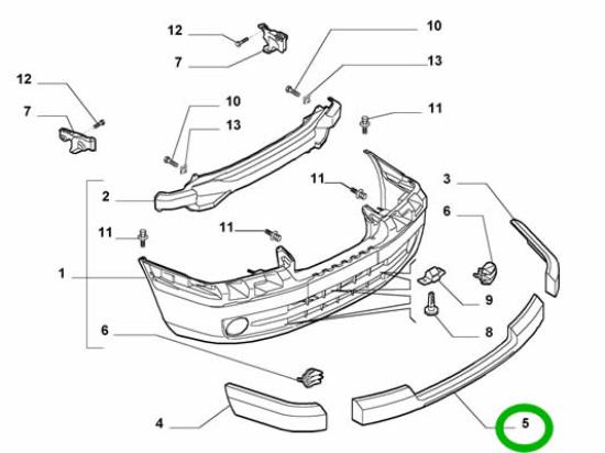 1494704898 Sierstuk voorbumper Fiat Scudo midden