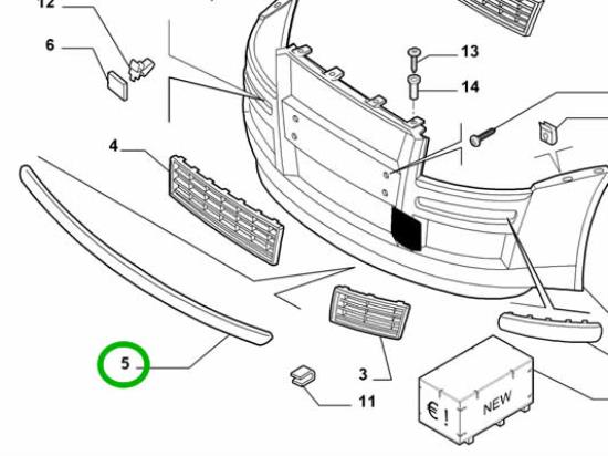 71718786 Sierstrip voorbumper