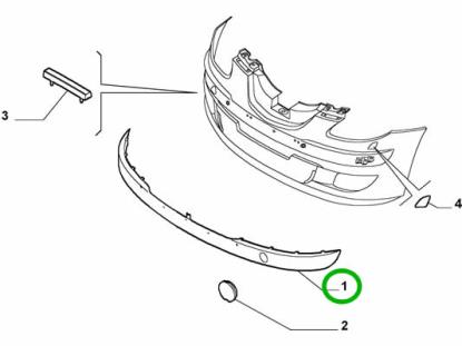 735386631 Sierlijst achterbumper Lancia Musa