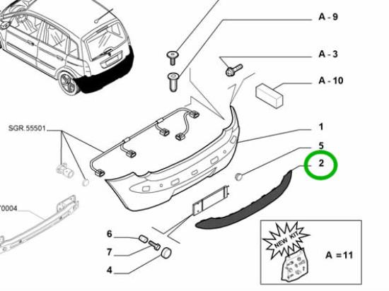 735386715 Sierlijst achterbumper
