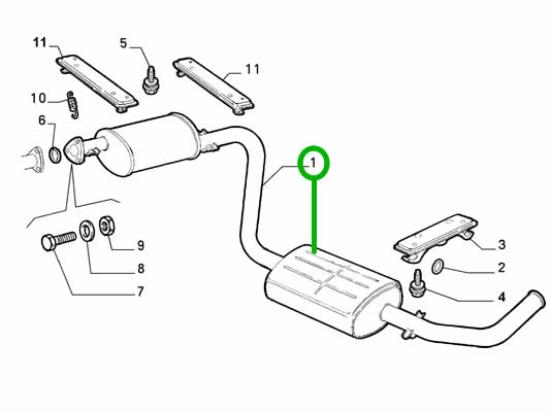 1313060080 Uitlaat einddemper